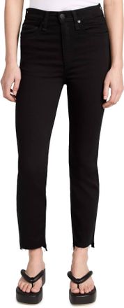 Rag & Bone Womens Wren Slim Jeans In Black