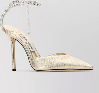 Jimmy Choo London saeda 100 pumps metallic ankle strap
