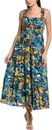 Anne Klein Smocked Bodice Patio Midi Dress