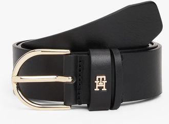 Tommy Hilfiger Womens Essential Leather Belt - Black - 30