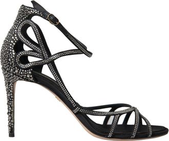 Dolce & Gabbana Womens Crystalembellished Sandals Black Viscose - Size 40.5 EU/IT