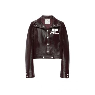 Courr&egrave;ges Cazadora de vinilo - Jackets - Mujer - Marr&oacute;n - L