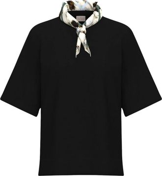 Emme Di Marella Emme DI Marella - Emmfado T-shirt - Dames - Tops - Zwart - Maat: S Katoen