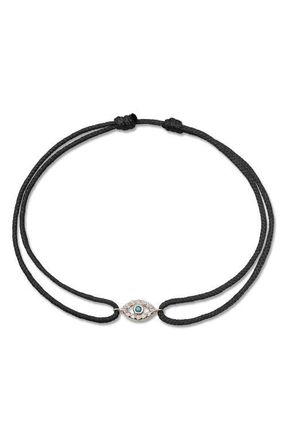 Anzie Mini Pendant Bracelet in Black at Nordstrom, Size Small