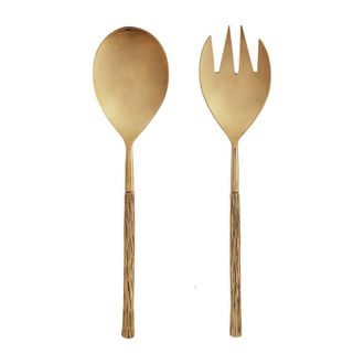 BITOSSI HOME Salad Cutlery Set 27.5 Gold Steel