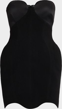 Et Ochs Calvin Strapless Sweetheart Combo Mini Dress