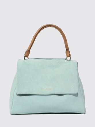 Orciani Borsa Sveva Soft in camoscio con manico ricamato