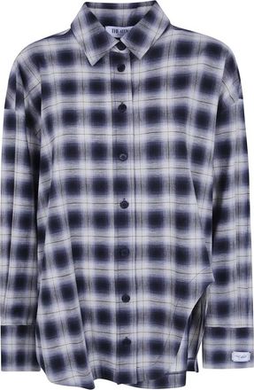 The Attico Overhemden, Dames, Veelkleurig, M, Check Klassiek Shirt