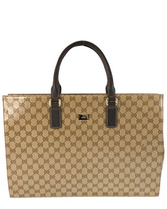 Gucci Gg Crystal Pvc Briefcase (Authentic Pre-Loved)