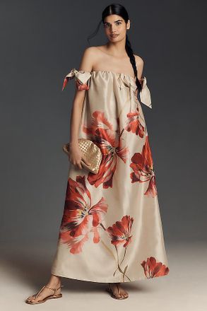 Hutch Iris Off-The-Shoulder Maxi Dress