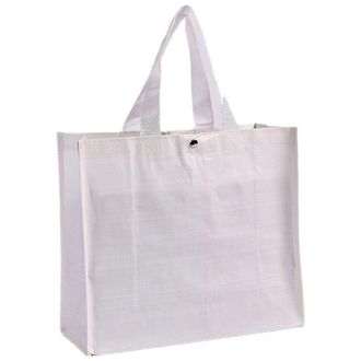 Generic PP Film Coated Woven Shopping Bag for Home Shoppers and Gift Wrapping Use at Supermarkets and Exhibition Events