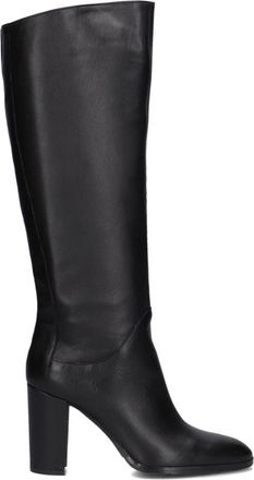 Lina Locchi Elegante Zwarte Leren Laarzen AR 140 - Dames - Laarzen met Hak - Zwart - 36 EU - Wol - Schoenen