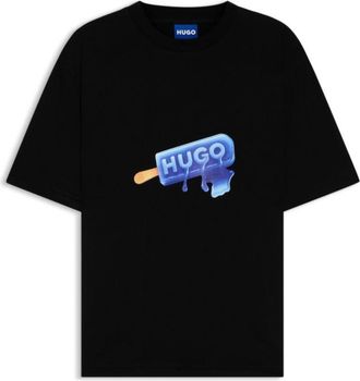 HUGO BOSS Cotton-jersey T-shirt with ice-lolly artwork
