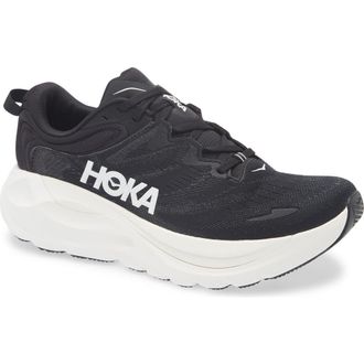 Hoka One One Gaviota 6 Stability Running Shoe in Black /White at Nordstrom, Size 11.5
