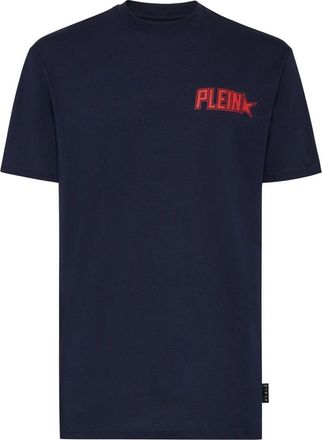 Philipp Plein T-Shirt Ronde Hals - Heren - T-shirts - Blauw - 3XL - Katoen - Tops