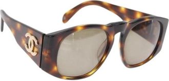 Chanel Pre-owned Accessories, female, Brown, Size: ONE SIZE Pre-owned Plastic Sunglasses