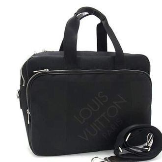 Louis Vuitton Black Noir Damier Geant Handbag Shoulder Bag Tote Bag (Pre-Owned)