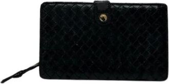 Bottega Veneta Pre-owned Wallets, female, Black, Size: ONE SIZE Pre-owned Leather Wallet