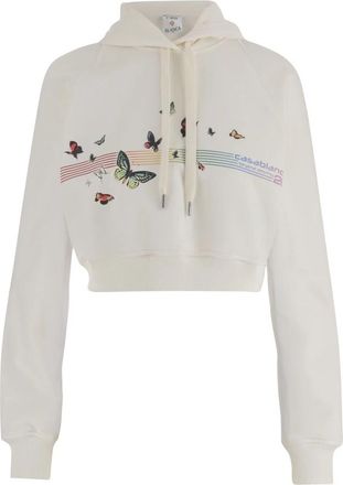 Casablanca Sweatshirt - Dames - Hoodies - Wit - S - Katoen - Hoodies & sweatvesten