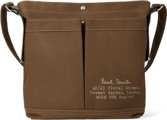 Paul Smith Millerain Floral Street Bag - Heren - Schoudertassen - Groen - ONE Size - Katoen - Tassen