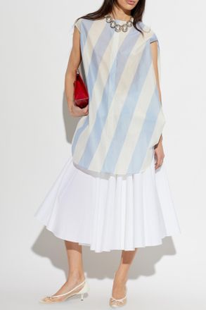 Jacquemus Skirt With Shorter Back, Womens, White