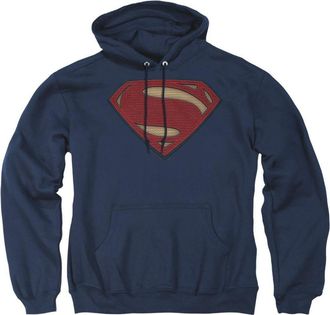 Gildan Batman V Superman Superman Costume Shield Adult Pull Over Hoodie / Hooded Sweatshirt