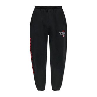 Willy Chavarria Sweatpants, male, Black, Size: XS Sweatpants with patch