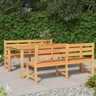 vidaXL Juego De Comedor Para Jard&iacute;n 3 Pzas Madera Maciza De Teca Vidaxl