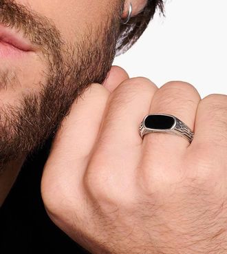Thomas Sabo Life Path - Anello tonalit&agrave; argento e nero