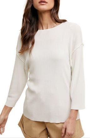 Wishlist Fine Knit Pullover Sweater in Off White at Nordstrom Rack, Size Medium