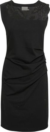 Kaffe Zwart Diep Vivi Jurk met Kant Details - Dames - Korte kleedjes - Zwart - L - Polyester - Kleedjes