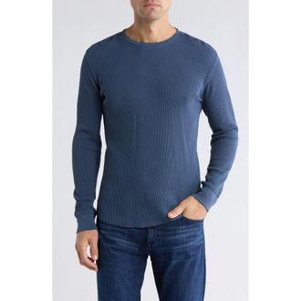 Vince Crewneck Long Sleeve Thermal T-Shirt in Azul at Nordstrom Rack, Size Xx-Large