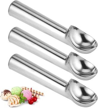 OEM Set Di 3 Cucchiai Da Gelato In Alluminio Da 18 Cm - Ideali Per Gelato, Palline Di Melone E Impasto Per Biscotti, Con Rivestimento Antiaderente