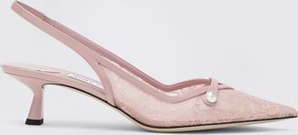 Jimmy Choo London Slingback Amita Jimmy Choo in pizzo e pelle spazzolata