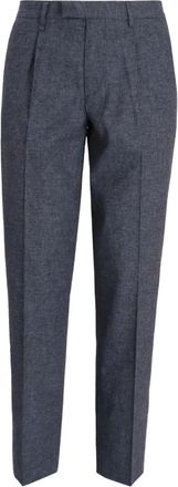 Paul Smith Pantaloni dritti in cotone con pieghe - Blu