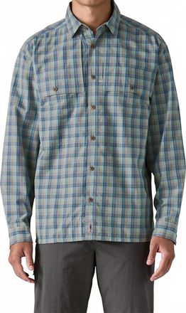 Patagonia Long Sleeve Island Hopper Shirt In Dipper Utility Blue