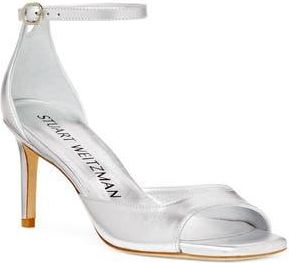 Stuart Weitzman Nudista Ankle Strap Sandal in Silver at Nordstrom Rack, Size 7.5