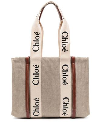 Chloé Woody Canvas Medium Tote
