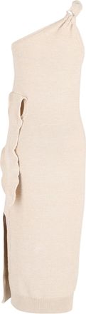 Jacquemus Pre-owned Womens La Robe Maille Noeud Midi Dress in Beige Polyamide Nylon - Size EU 44 (Womens)