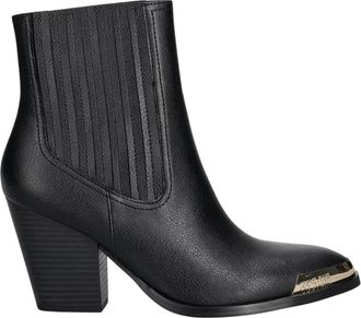 Versace Jeans Couture Enkellaarsjes - Dames - Cowboylaarzen - Zwart - 36 EU - Leer - Schoenen