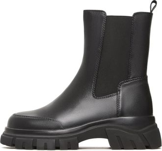 Cesare Gaspari Bold Enkellaarsjes G&ouml;ll - Dames - Chelseaboots - Zwart - 39 EU - Leer - Schoenen