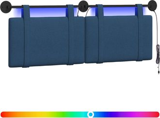 vidaXL Cabecero Colgante Azul Tela Vidaxl