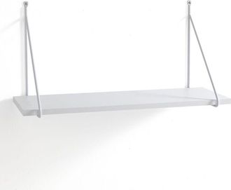 Oresteluchetta Estante De Pared Suspendido En Madera Y Acero Dise&ntilde;o Level - Blanco