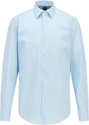 HUGO BOSS Blue Solid Regular Shirts