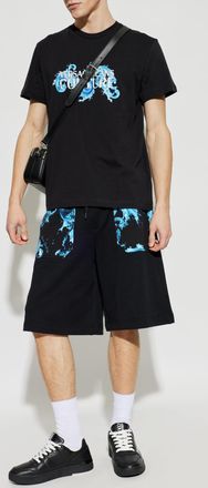 Versace Jeans Couture T-shirt With Print, Mens, Black