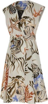 Marella Filo Printed Dress - female - Marella - Short Dresses - Beige - XS - Dresses