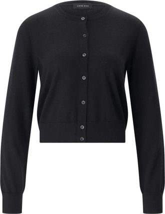 Anine Bing Jameson Cardigan - Dames - Vesten - Zwart - M - Wol - Truien & Vesten