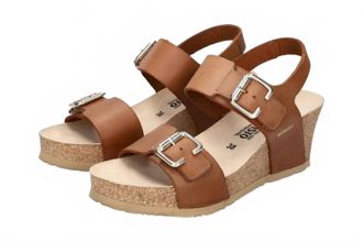 Mephisto Womens Lissandra Platform Wedge Sandal In Camel