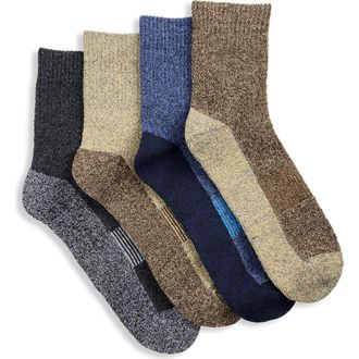 Columbia Big & Tall 4-pk 1/4-Top Crew Socks in Multi at Nordstrom, Size 13Big