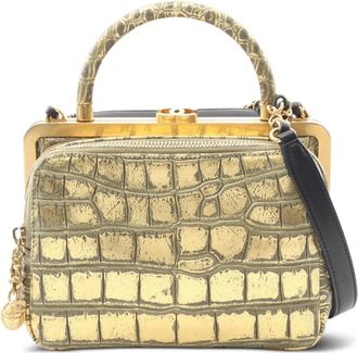 Chanel Borsa a spalla con effetto coccodrillo 2019 - Oro